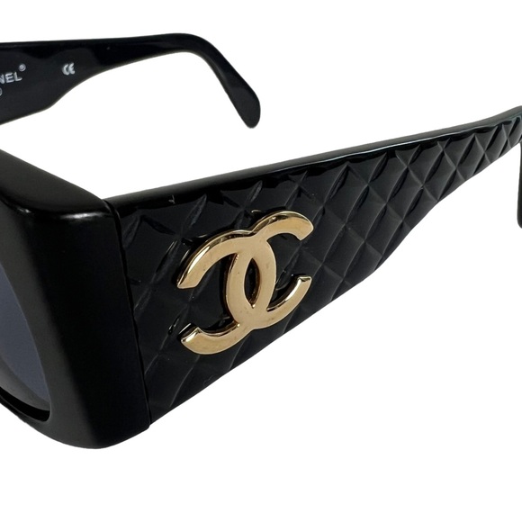 Chanel CC Logo Quilted Frame Sunglasses - Picture 4 of 8